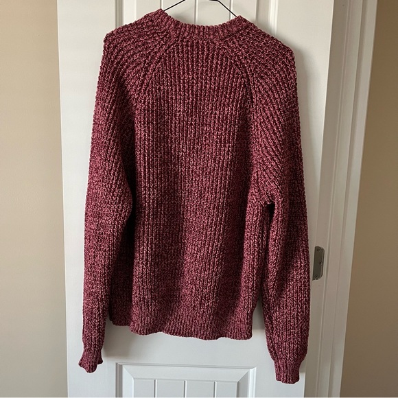 NWT Emerson Fry Ryan Heavy Sweater in Marled Dusty Rose & Merlot, Size Small - Picture 5 of 9